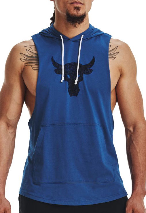 Majica brez rokavov Under Armour Sleeveless Hoodie with Kangaroo Pocket Modra | 1376939-471