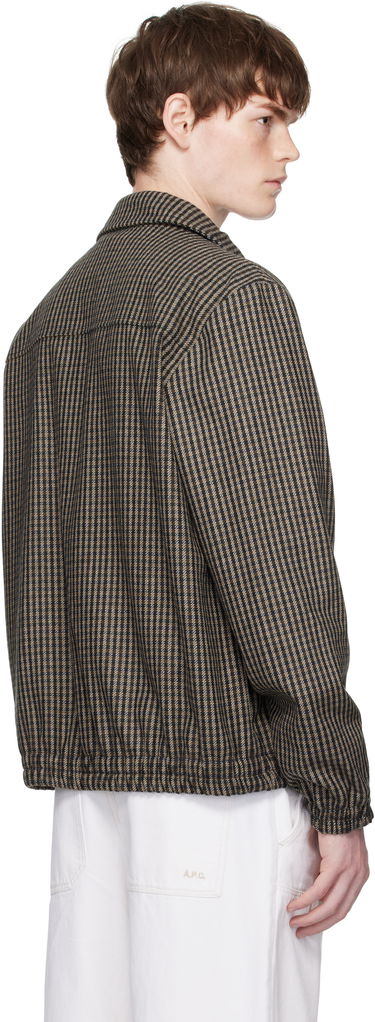 Jakna A.P.C. A.P.C. Gilbert Houndstooth Zip Jacket Rjava | WOASP-M32018, 2