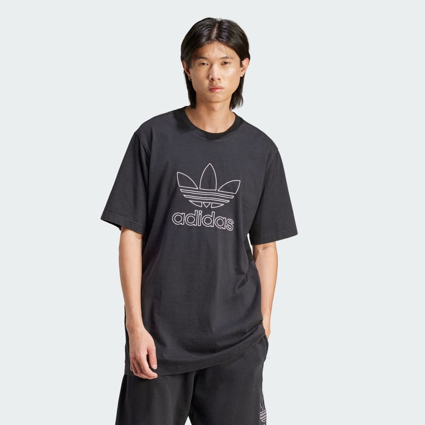 Majica adidas Originals Adicolor Outline Trefoil T-shirt Črna | IU2347