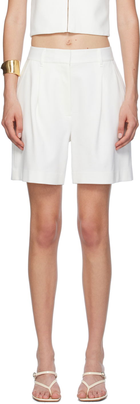 Kratke hlače rag & bone rag & bone Women's Irina Tailored Shorts Bela | WAC24PT020LC20
