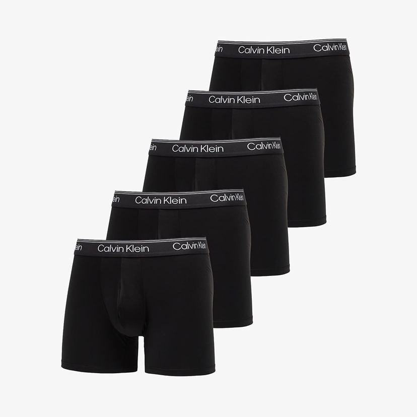 Boksarice CALVIN KLEIN Microfiber Stretch Boxer Brief 5-Pack Black Črna | LV00NB4413 UB1