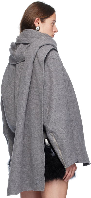 Bomber jakna Blumarine Felt Scarf Bomber Jacket Siva | A422S079A, 2