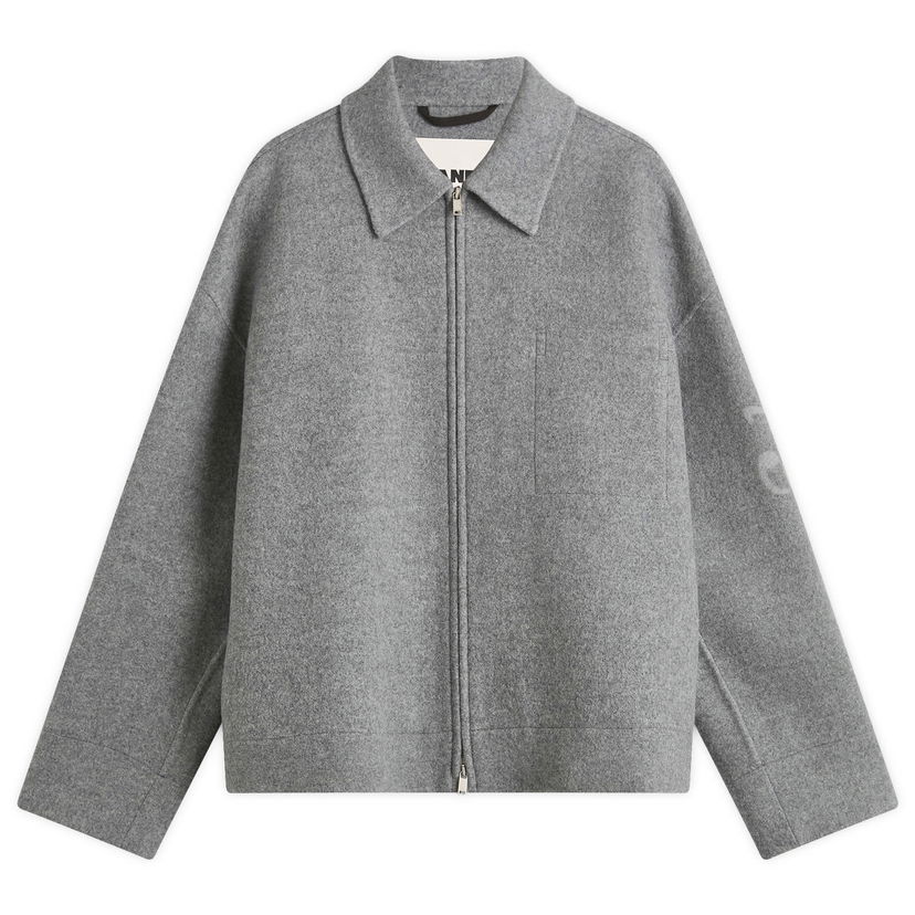 Jakna Jil Sander Double Face Wool Zip Jacket Siva | J47BN0170-J40020-34