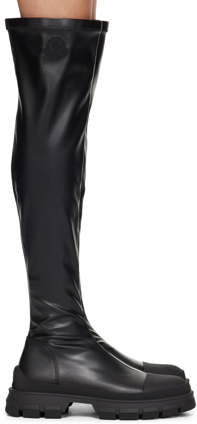 Oblačila Moncler Moncler Hevea High Tall Boots Črna | J209B4G00060M4369