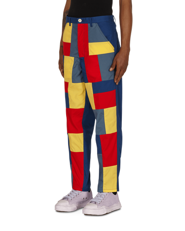 Hlače Comme des Garçons Patchwork Pants Rdeča | FG-P022-SS21 1, 2