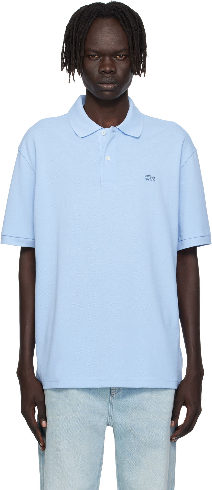 Polo majica Lacoste Lacoste Croc Signature Polo Modra | PH7757_HBP