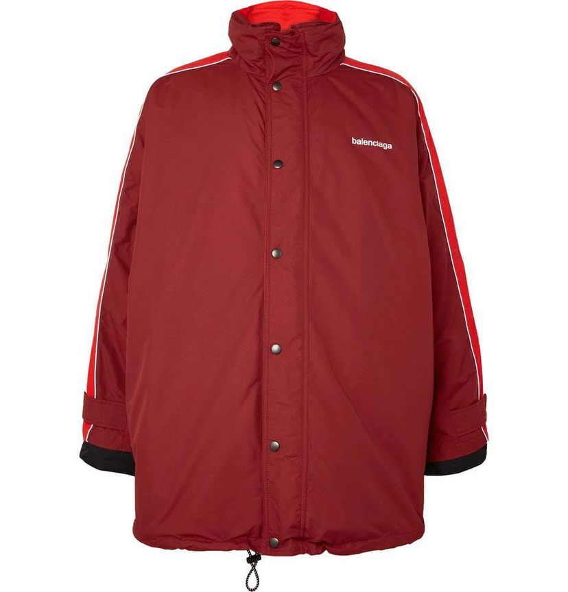 Vetrovka Balenciaga Oversized Padded Windbreaker Rdeča | 511210 TXD12 6314