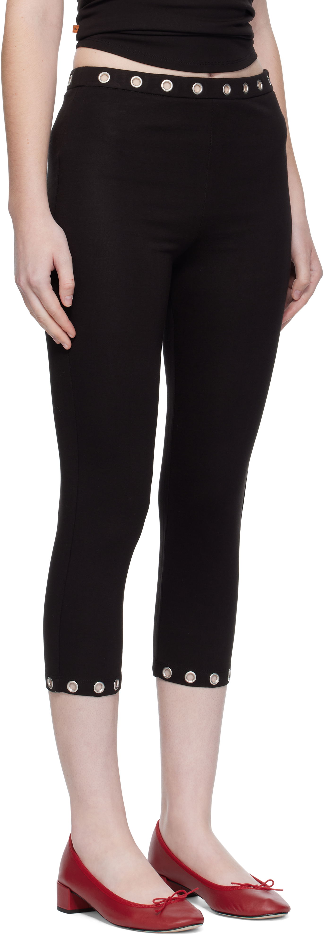 Pajkice Miaou Miaou Carla Capri Leggings Črna | 1065HJBBLK, 1