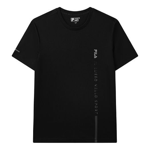 Majica FILA Letter Logo Loose Crewneck Short Sleeve T-Shirt Črna | F11M132158F-BK