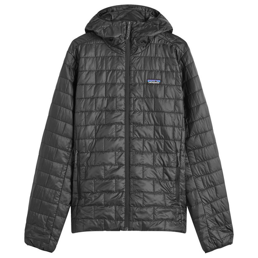Puhovka Patagonia Nano Puff Hooded Jacket Size Small Črna | 84223-BLK