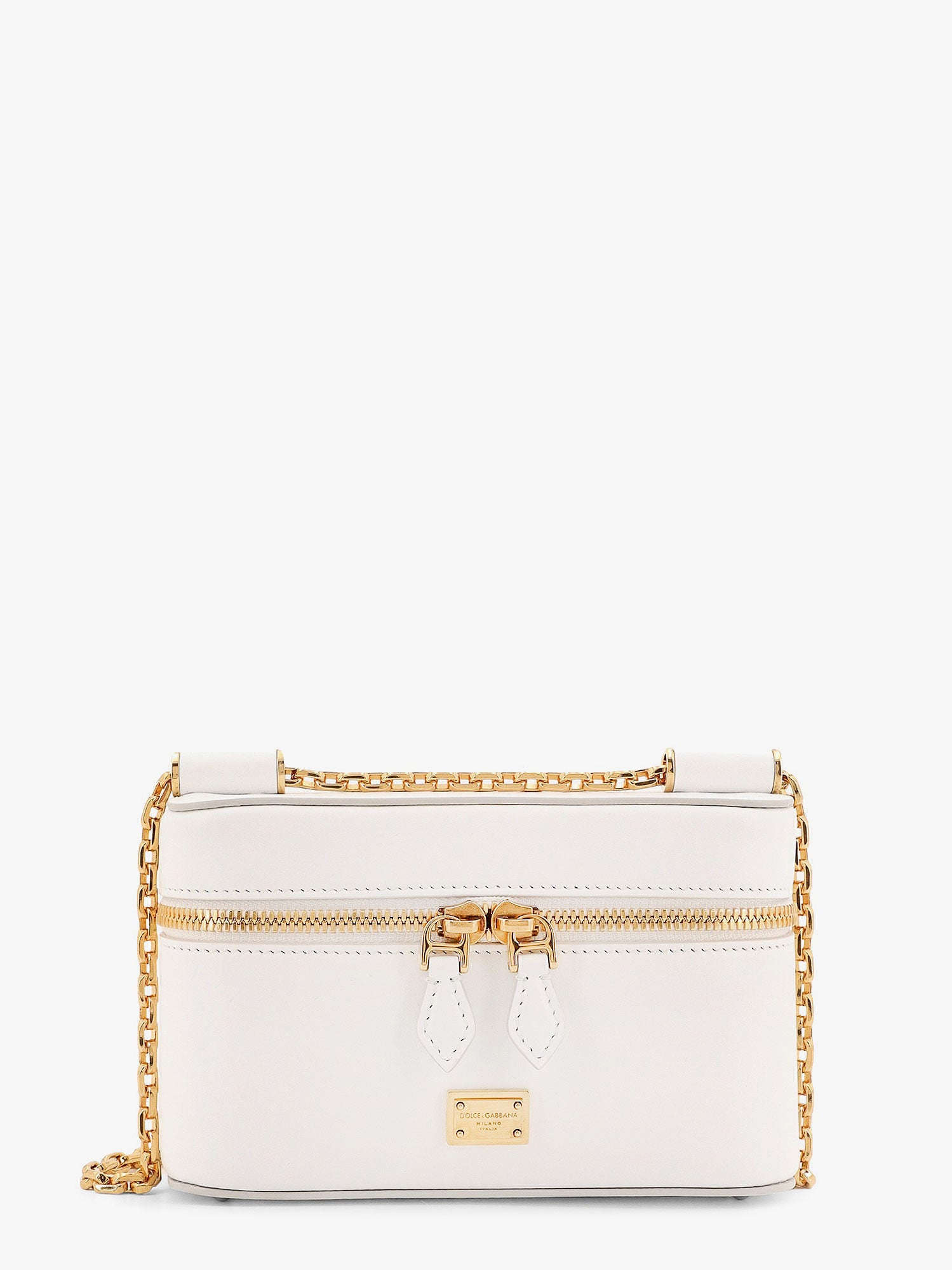 Torba za čez ramo Dolce & Gabbana Dolce & Gabbana Sicily Vanity Case Bag with Chain Bela | BB7800B732180002, 0