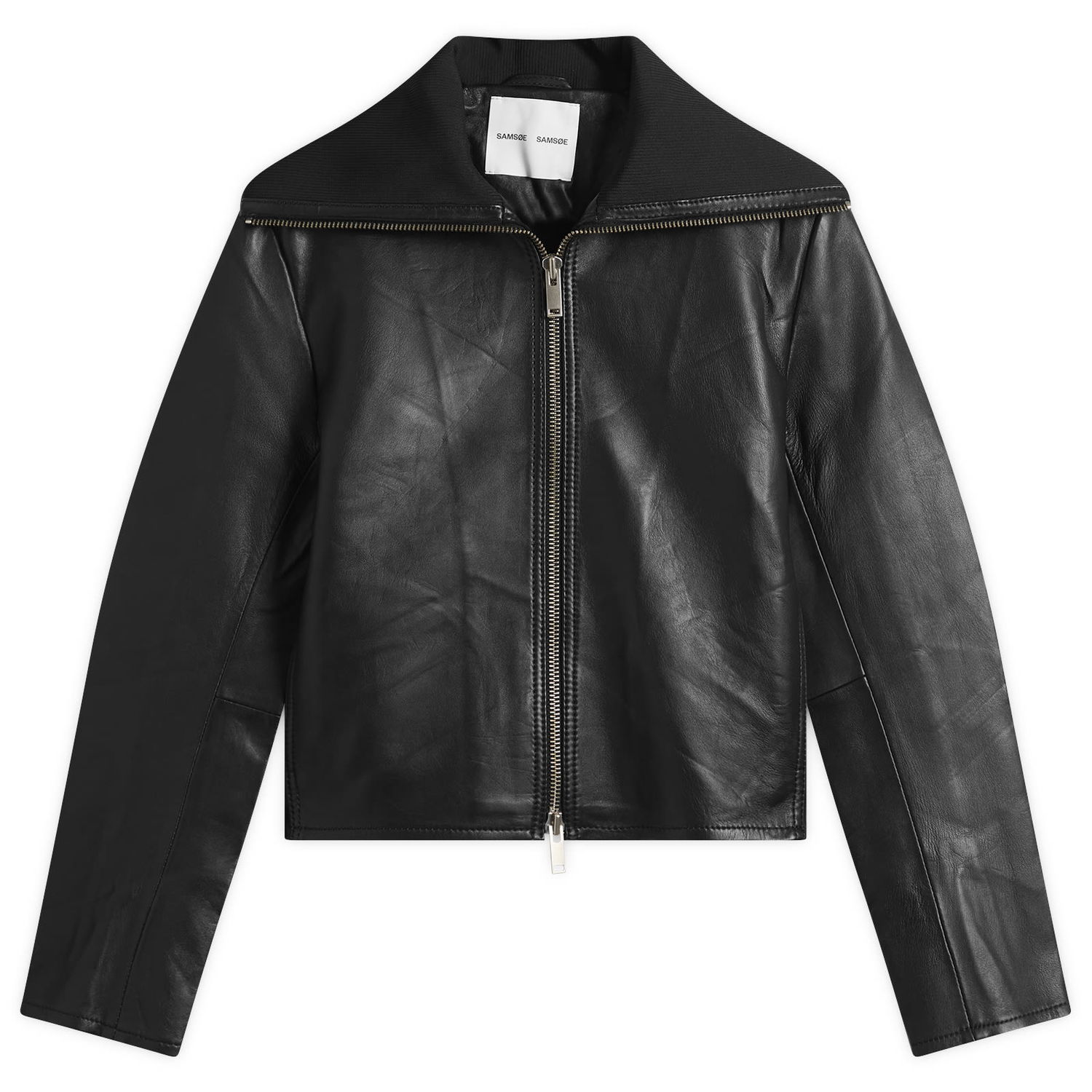 Jakna Samsoe Samsoe Sashira Leather Jacket Črna | F25400033-CLR000021, 1
