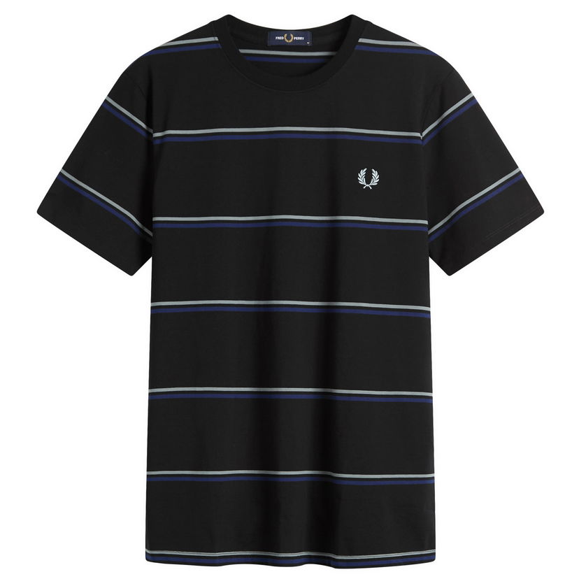 Majica Fred Perry Fred Perry Fine Stripe T-Shirt, Size Large Črna | M1734-102