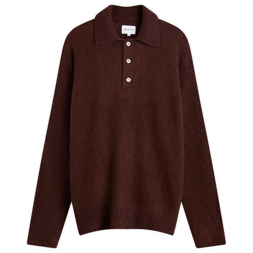 Polo majica NORSE PROJECTS Rasmus Relaxed Brushed Polo Rjava | N45-0614-9025