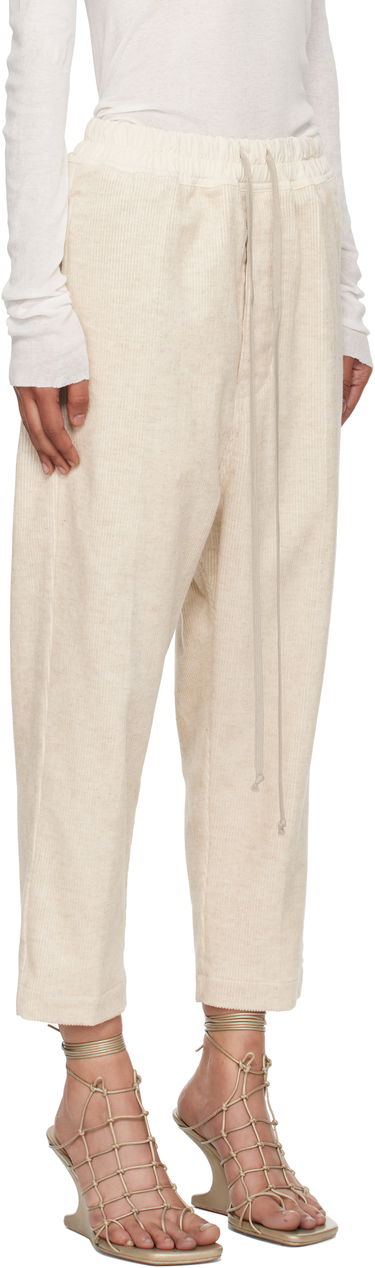 Hlače Rick Owens Rick Owens Concordians Drawstring Astaires Trousers Bež | RP02E4303 MLC, 1