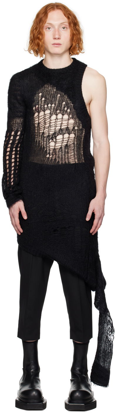 Majica Rick Owens Spider Banana Sweater Črna | RU02C7632 KSPDR, 0