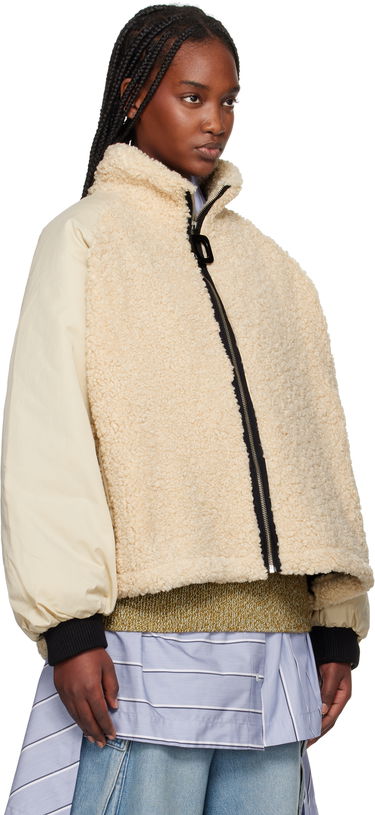 Jakna JW Anderson JW Anderson Color Block Fleece Track Jacket Bež | JK0367-PG1736, 1
