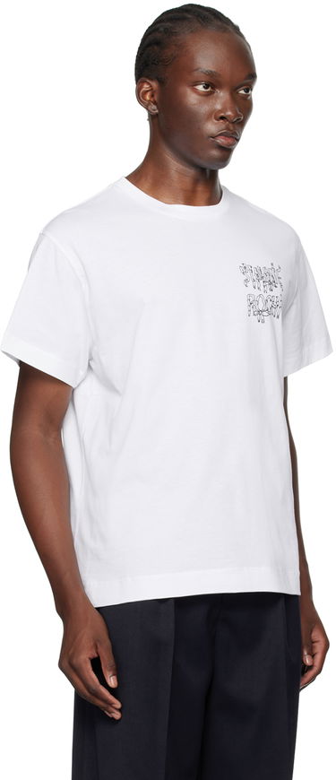 Majica Simone Rocha Simone Rocha Ribbon Logo T-Shirt Bela | 5195P19P20-M 0569, 1