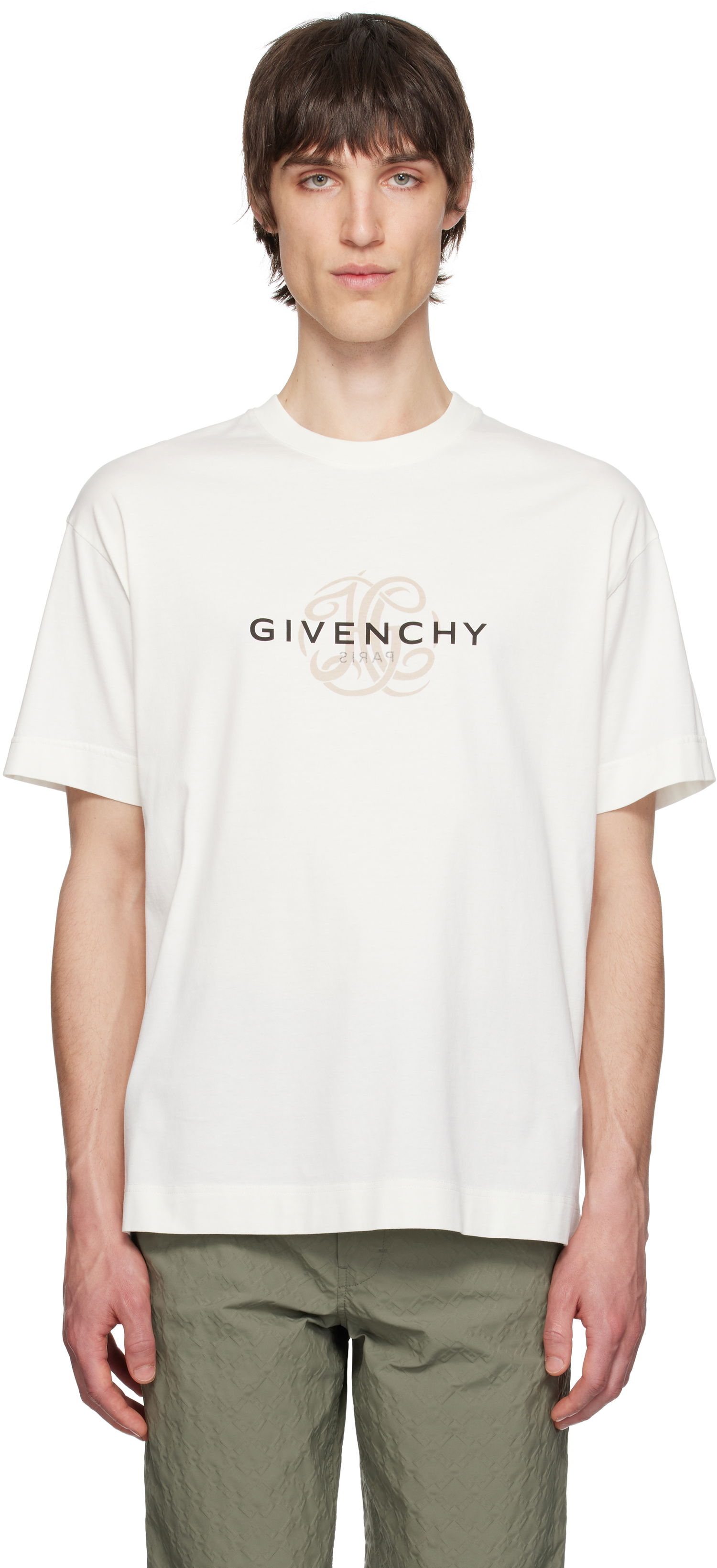 Majica Givenchy Givenchy Reverse Logo T-Shirt Bela | BM71MG3YQJ130, 0