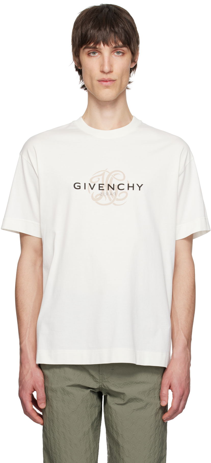 Majica Givenchy Givenchy Reverse Logo T-Shirt Bela | BM71MG3YQJ130