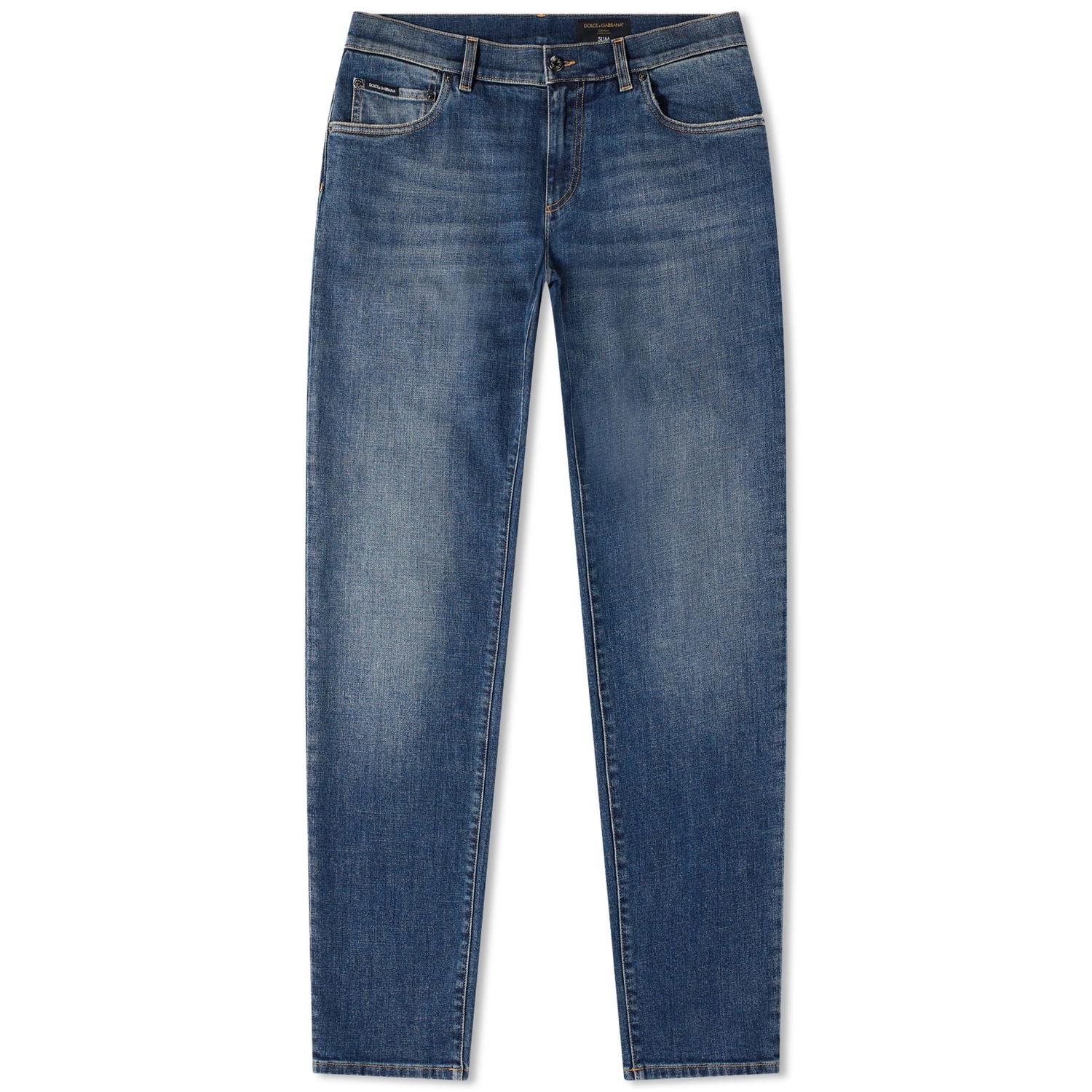 Kavbojke Dolce & Gabbana Slim Fit Denim Jean Washed Mornarica | GY07CDG8GW9-S9001, 0