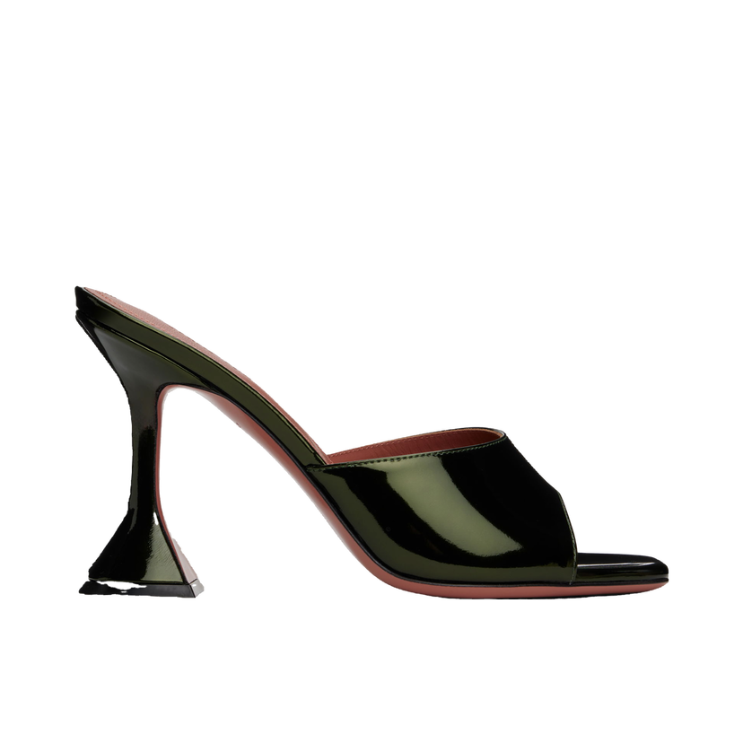 Superge in čevlji Amina Muaddi Lupita Slipper Heeled Sandals Zelena | LUPITA SLIPPER MIRROR