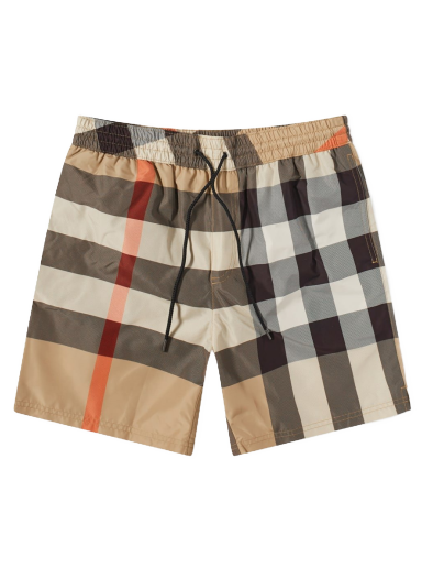 Kopalke Burberry Guildes Oversize Check Swim Short Bež | 8017294-A7028