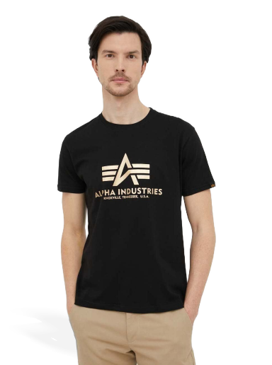 Majica Alpha Industries Logo Tee Črna | 100501FP.583