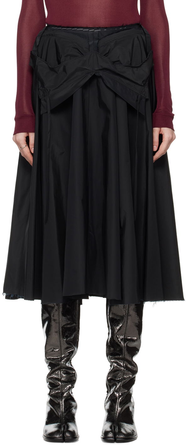 Krila Maison Margiela Work-in-Progress Midi Skirt Črna | S51ME0026 M35131, 0