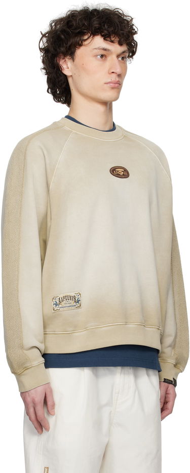 Pleteni pulover AAPE by A Bathing Ape AAPE by A Bathing Ape Main Crewneck Sweatshirt Bež | AAPSWMC320XXNBGX, 1