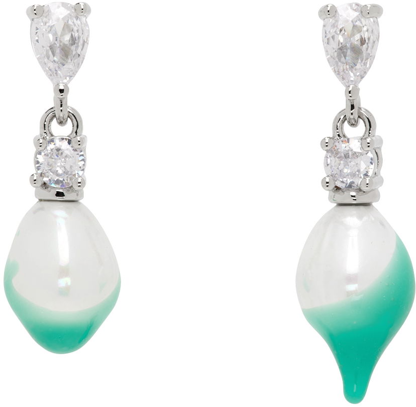 Uhani Ottolinger Ottolinger Pearl Dip Earrings Turkizna | 2501210