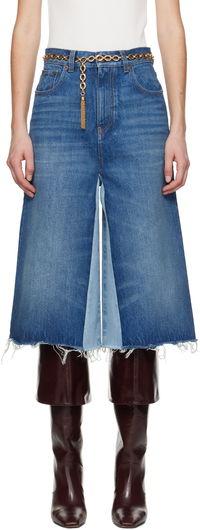 Chloé Bermuda Patchwork Denim Shorts