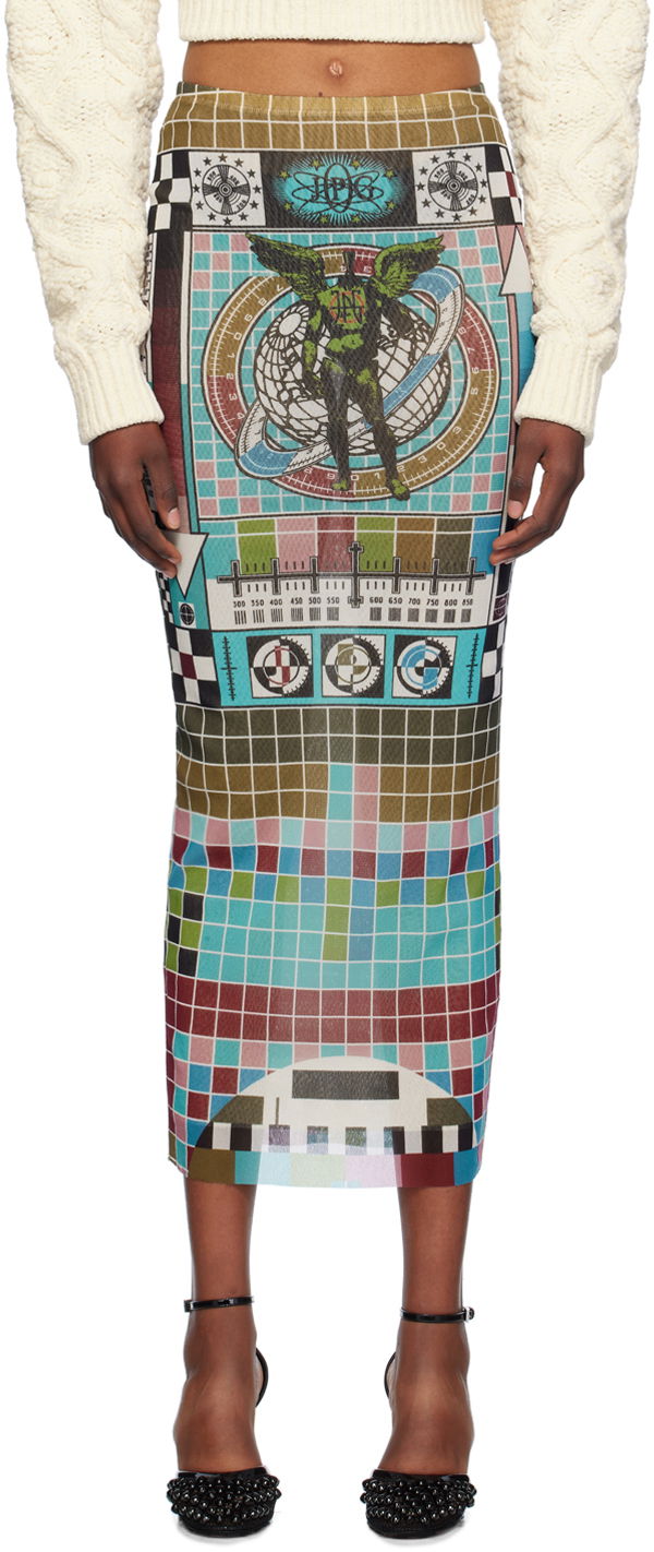 Krila Jean Paul Gaultier Gaultier Printed Maxi Skirt Modra | 24/31-F-JU126-T569-5090