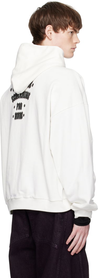 Pulover We11done We11done Cat Poster Graphic Hoodie Bela | WD-TH2-25-837-U-WH, 2