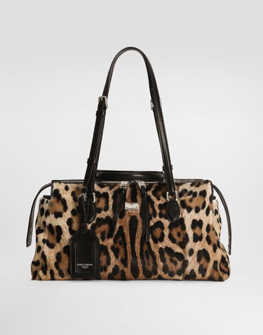 Torba za čez ramo Dolce & Gabbana Dolce & Gabbana Vittoria Leo-Print Shoulder and Crossbody Bag Večbarvna | BB7844AX85389738_1, 3