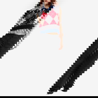 Pleteni pulover Charles Jeffrey Loverboy Charles Jeffrey Loverboy Argyle Knit Cropped Vest Večbarvna | 054091401, 4