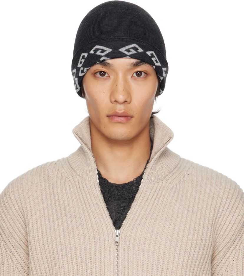 Beanie Givenchy Givenchy 1972 Monogram Reversible Beanie Črna | 710003975001-U7930