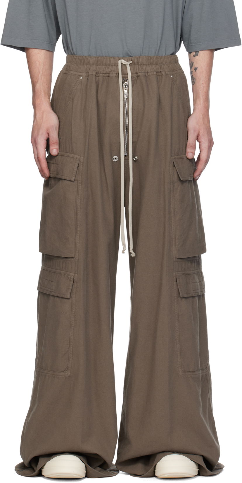 Cargo hlače Rick Owens Cargo Pants Double Jumbo Belas Zelena | DU02D2398 CFL