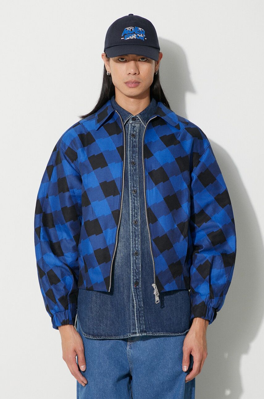 Bomber jakna ADER ERROR Tenit Checkered Jacket Modra | BMADFWJK1001, 0
