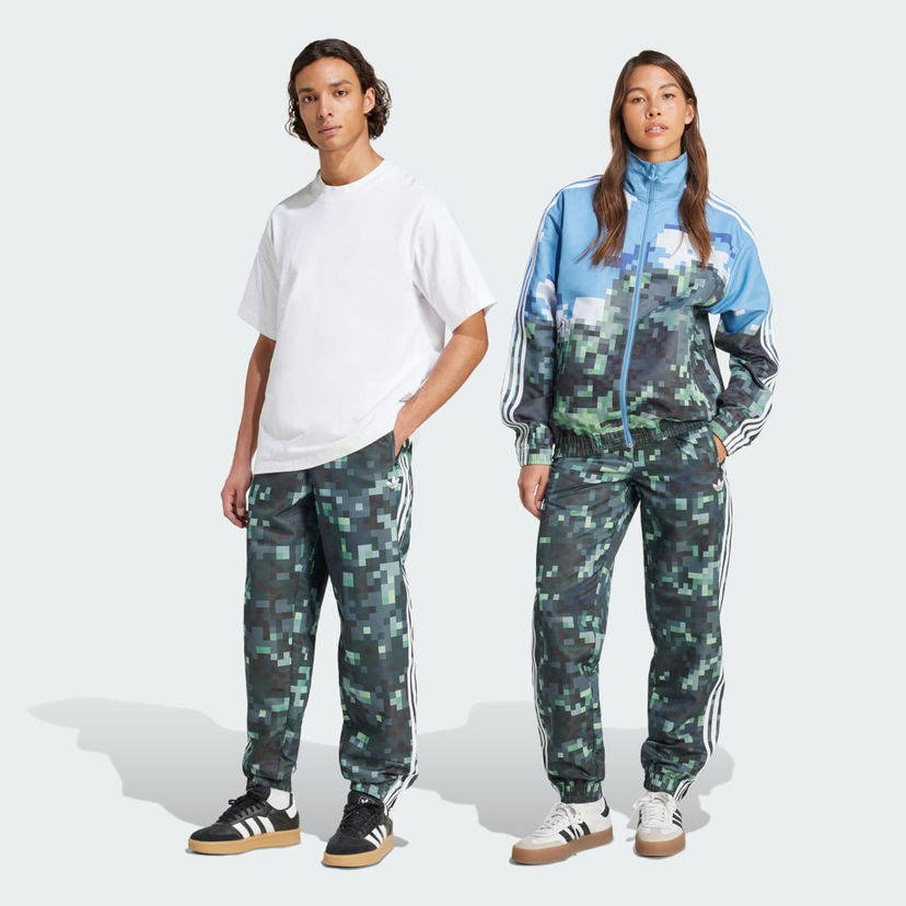 Trenirka adidas Originals Originals x Minecraft Pixelated Camo Track Pants Zelena | JZ9922