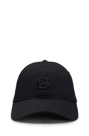Kapa BOSS Cap with Embroidered Monogram Črna | 50533348