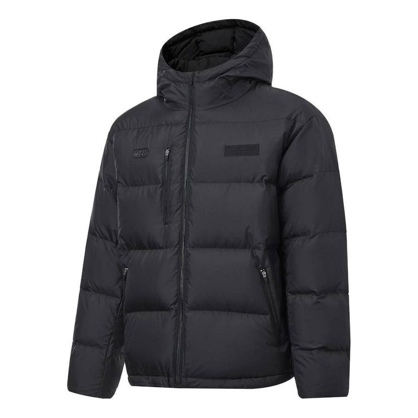 Puhovka Li-Ning Wade Logo Down Hooded Jacket Črna | AYMT155-1