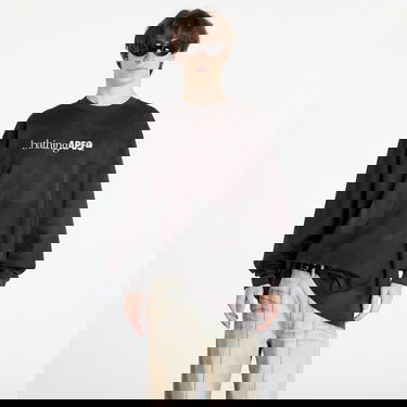 Majica BAPE Overprint Logo Relaxed Fit Long Sleeve Tee Black Črna | 001LTK801301M BLK, 0