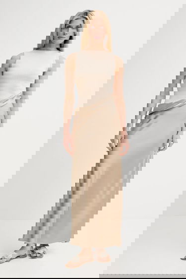 Krila Nanushka Nanushka COBEE Maxi Skirt Bež | NW25SSDR21175, 0