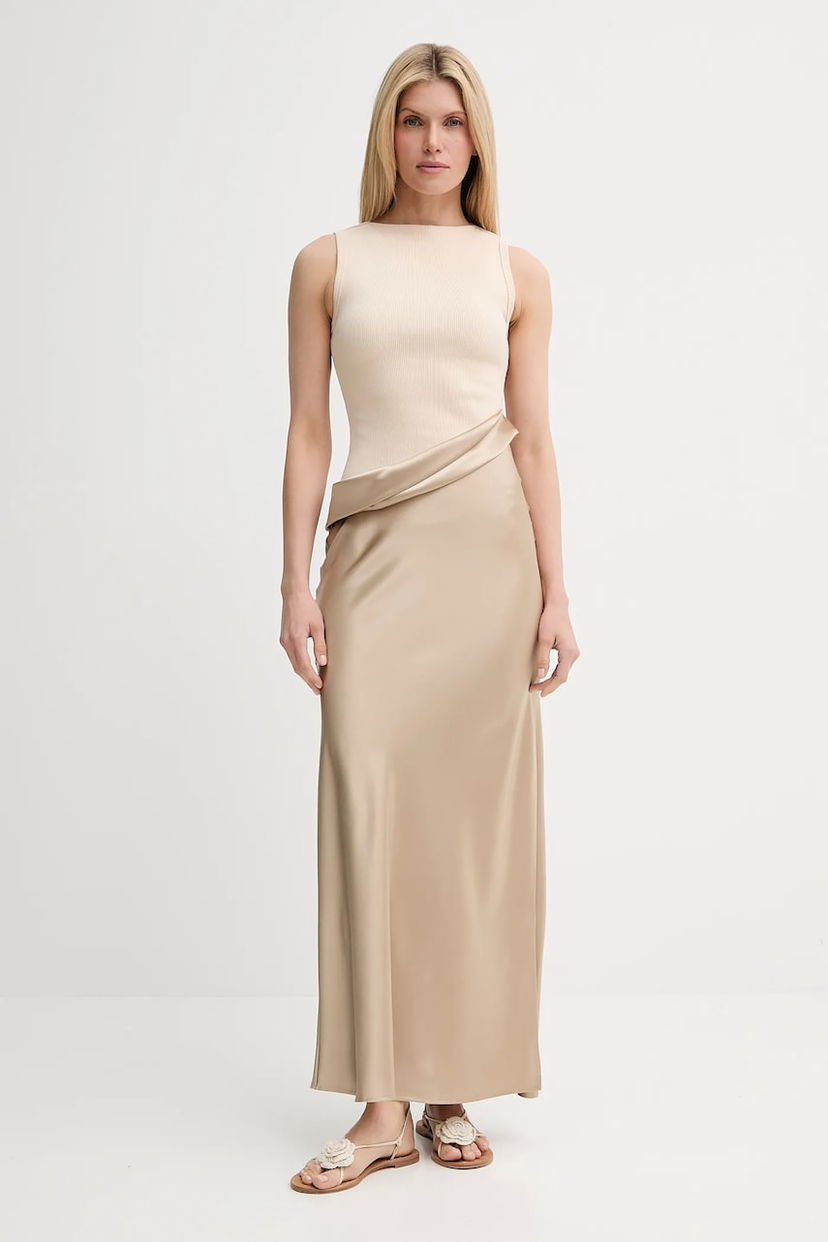 Krila Nanushka Nanushka COBEE Maxi Skirt Bež | NW25SSDR21175