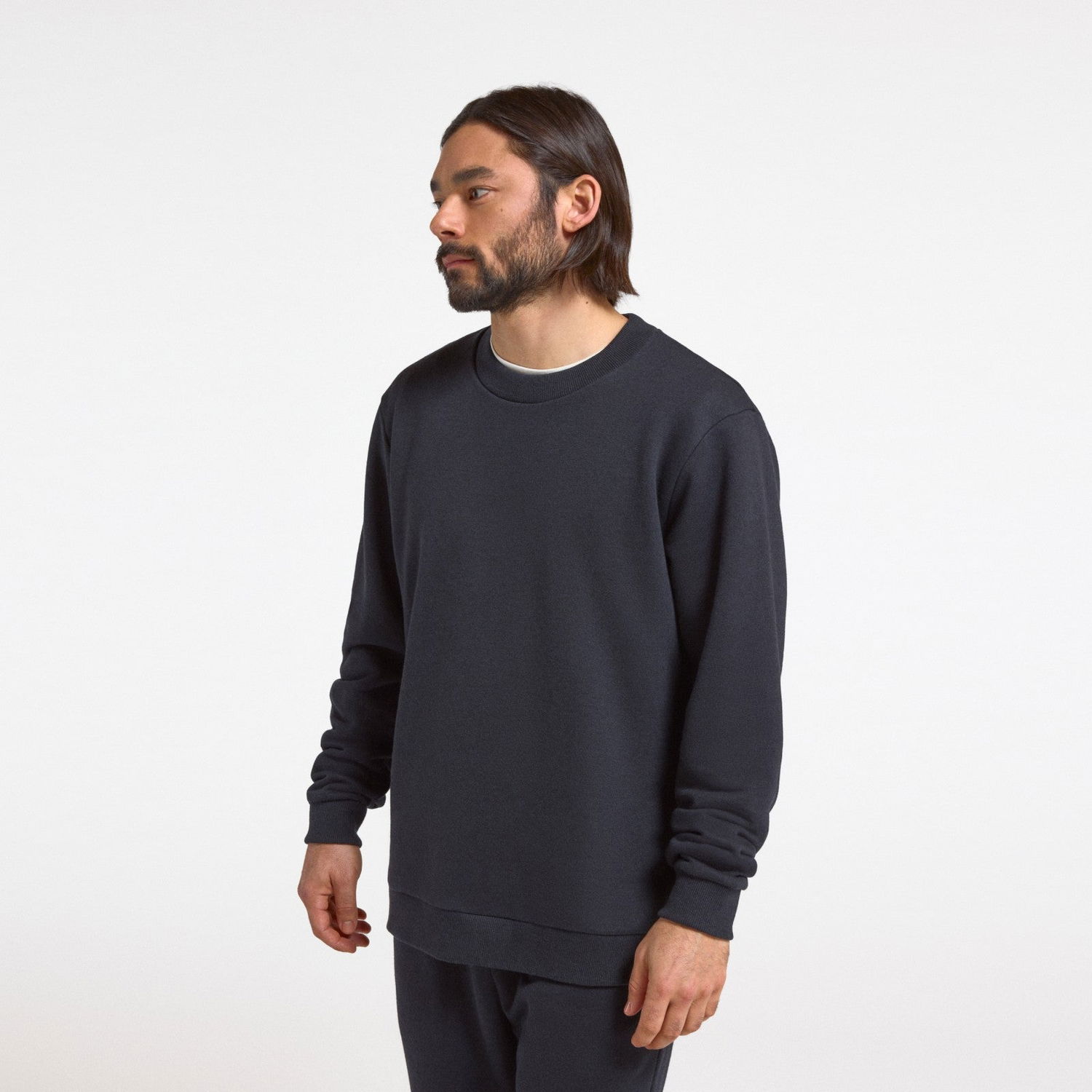 Pleteni pulover Allbirds Merino Blend Sweatshirt, Size Small Črna | A11218M, 0