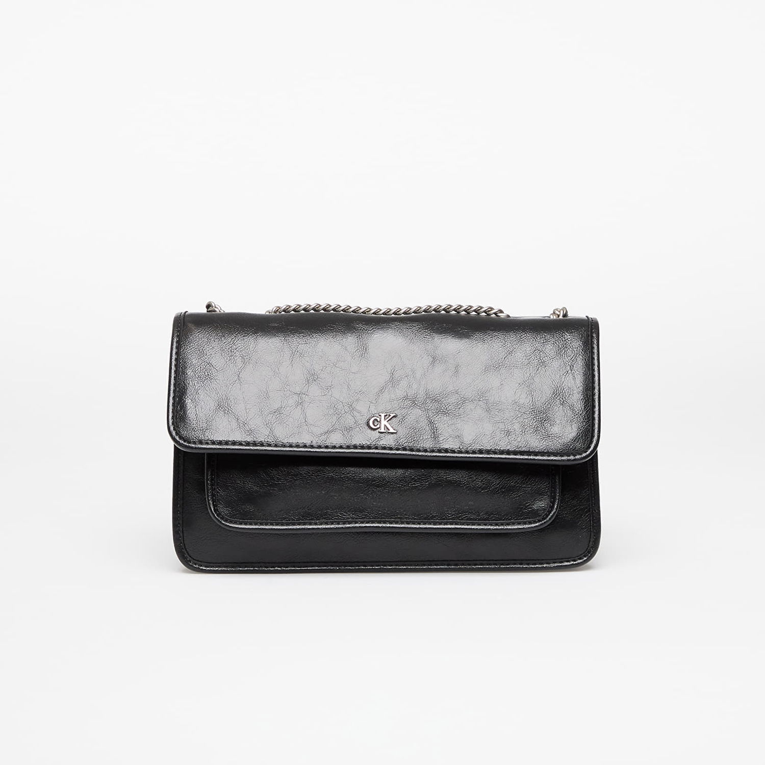 Torba za čez ramo CALVIN KLEIN Calvin Klein Jeans Chain Flap Bag Črna | LV04K3084G UB1, 0