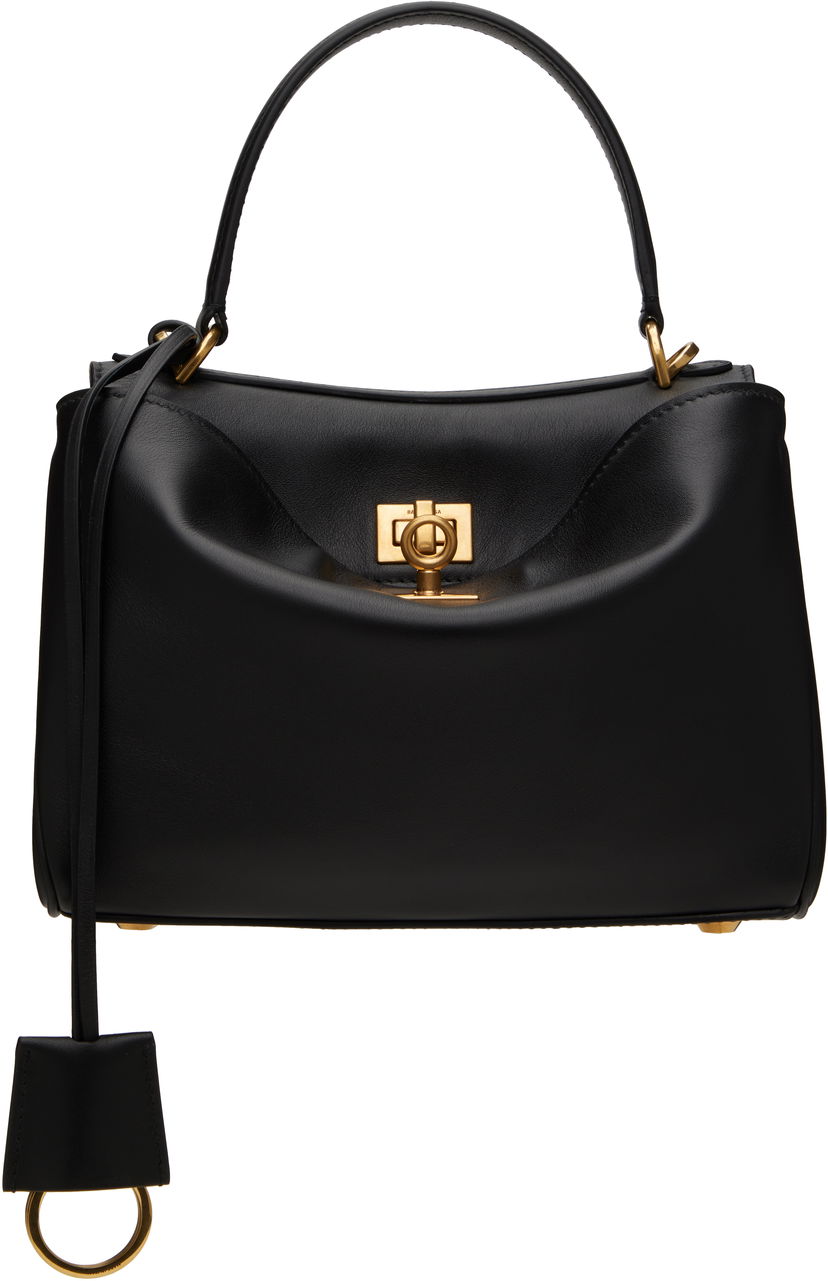 Torbica Balenciaga Mini Leather Handbag Črna | 795456 2AA4V