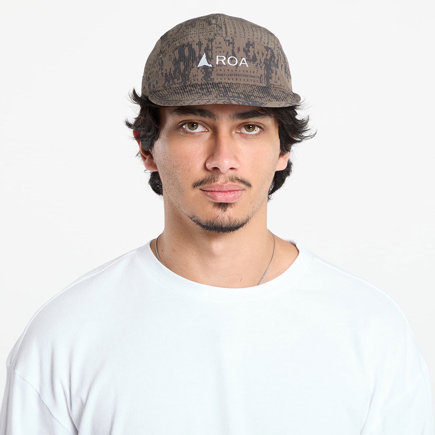 Kapa ROA ROA Bri Melted Print Open Weave Cap Rjava | RBMW299FA54 GRN0010, 0