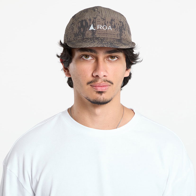 Kapa ROA ROA Bri Melted Print Open Weave Cap Rjava | RBMW299FA54 GRN0010